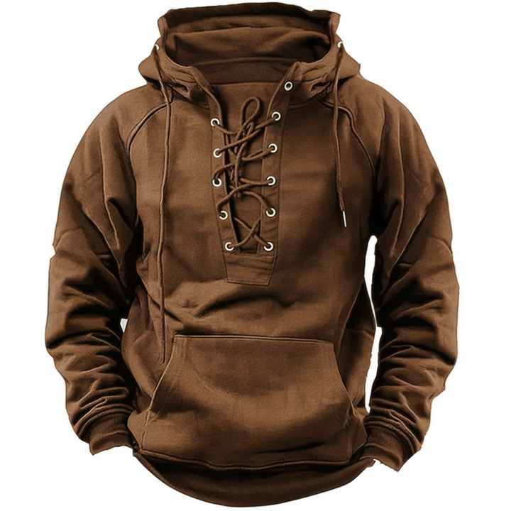 Hovav - Long Sleeve Lace-Up Hoodie
