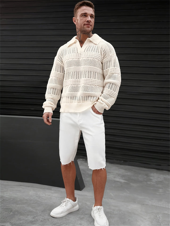 Wesley - Long Sleeve Sweater With Cut Out Design