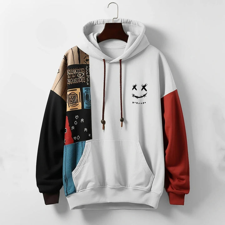 Geffrey - Comfortable Long Sleeve Contrast Hoodie