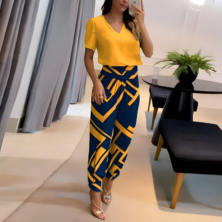 Vianey - Trendy Set With Blouse and Pants
