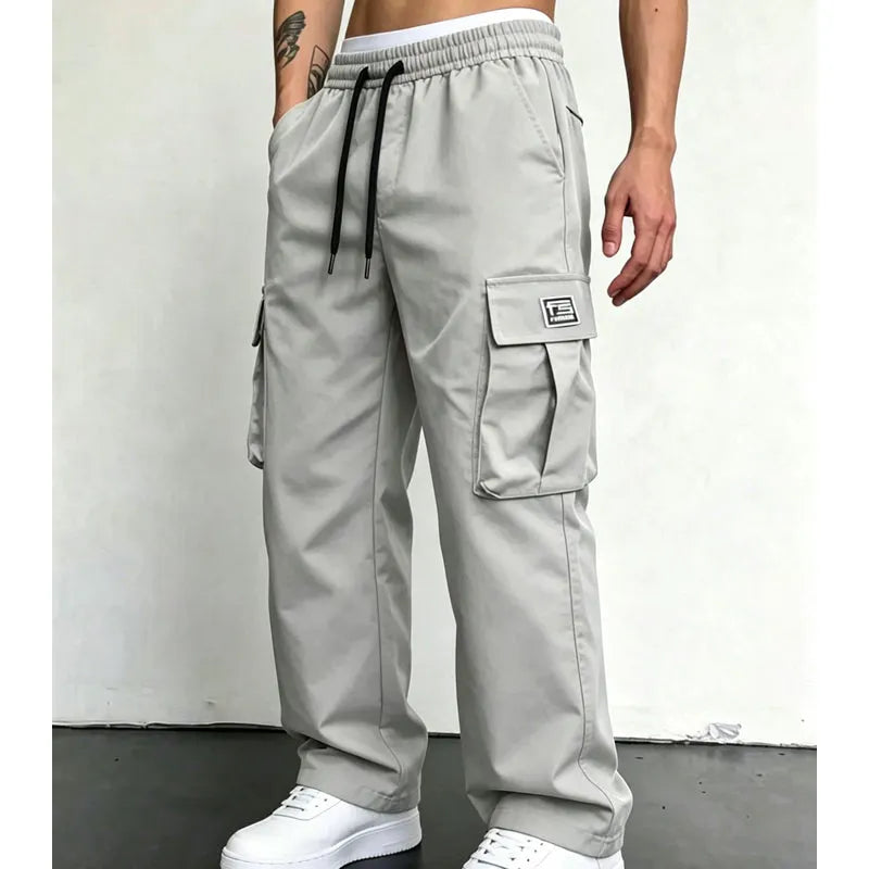 Zephyrtrace - Cargo Trousers With Drawstring Waist and Pockets
