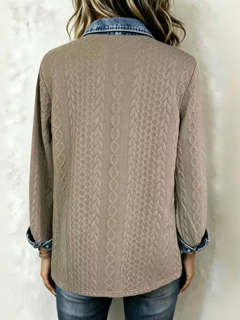 Miraelene - Long-Sleeve Patch Pocket Shirt