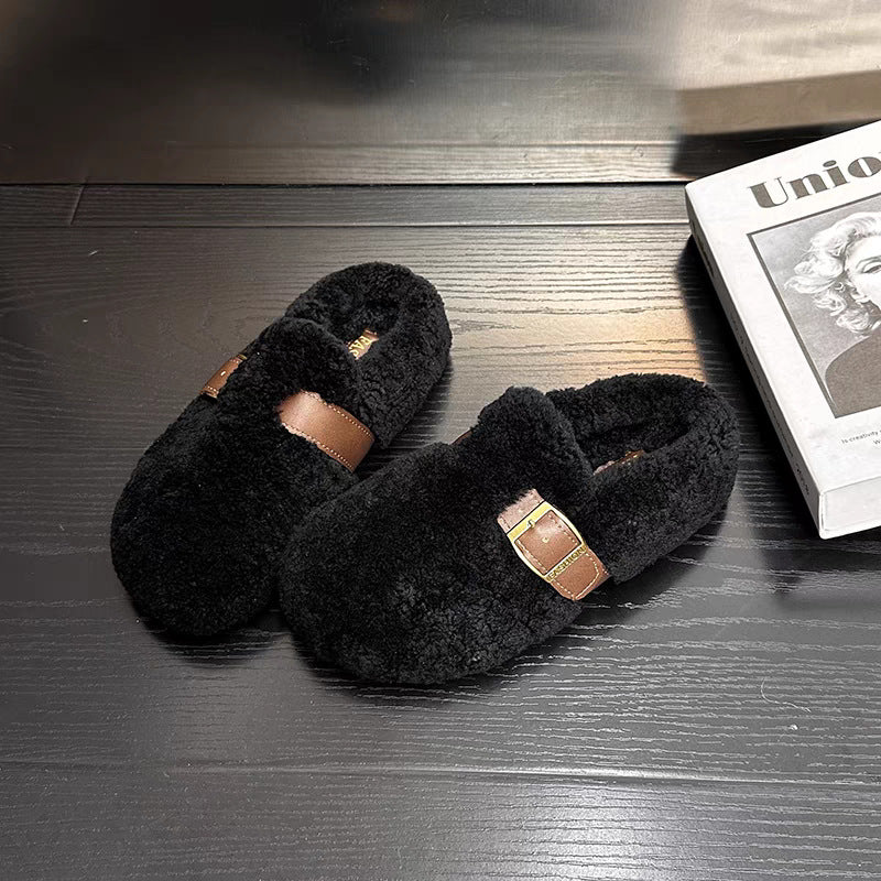 Zilvia - Warm Lambswool Shoes In Fairy Style