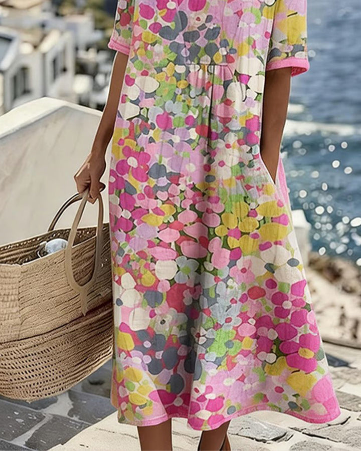 Sivena - Elegant Loose Printed Dress