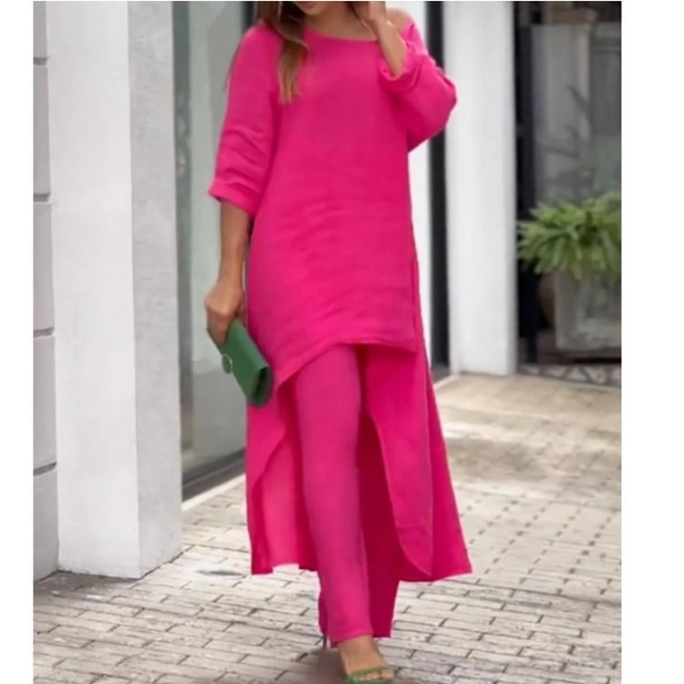 Liselotte - Fashionable Linen Casual Dress