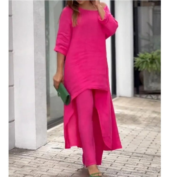 Liselotte - Fashionable Linen Casual Dress