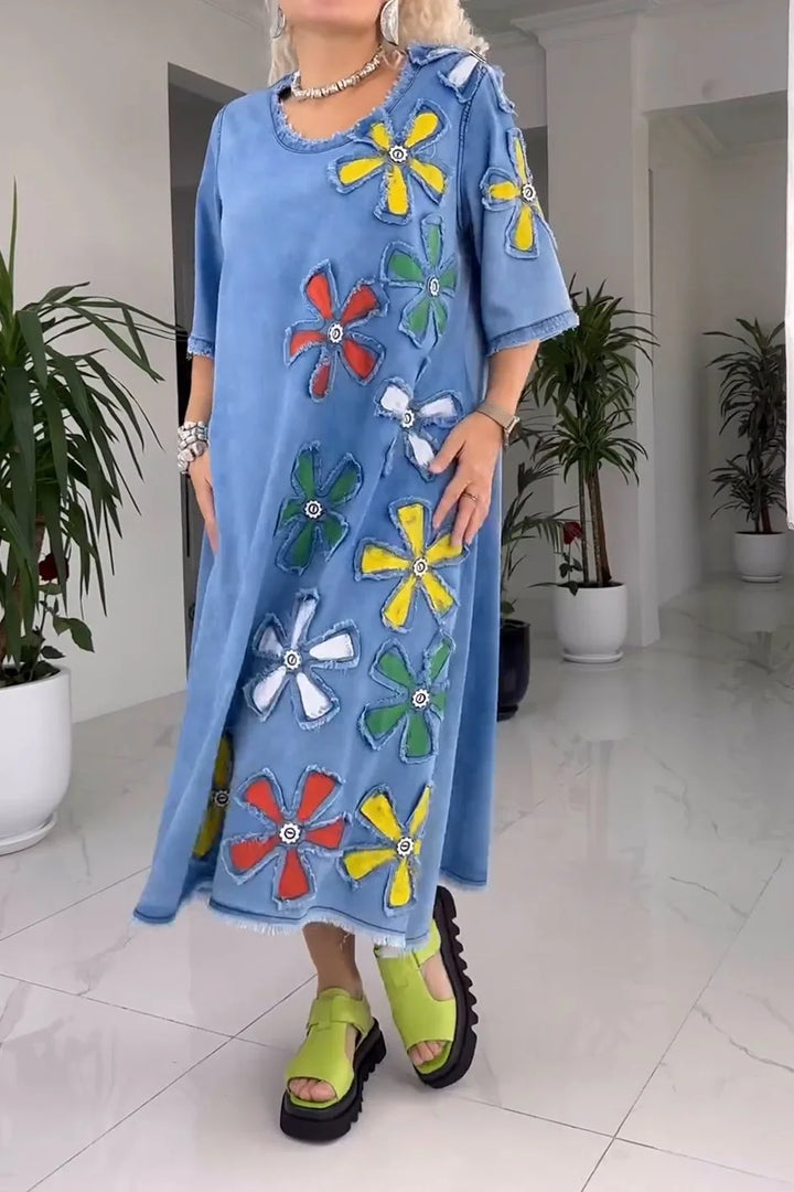 Jiella - Casual Floral Pattern Dress