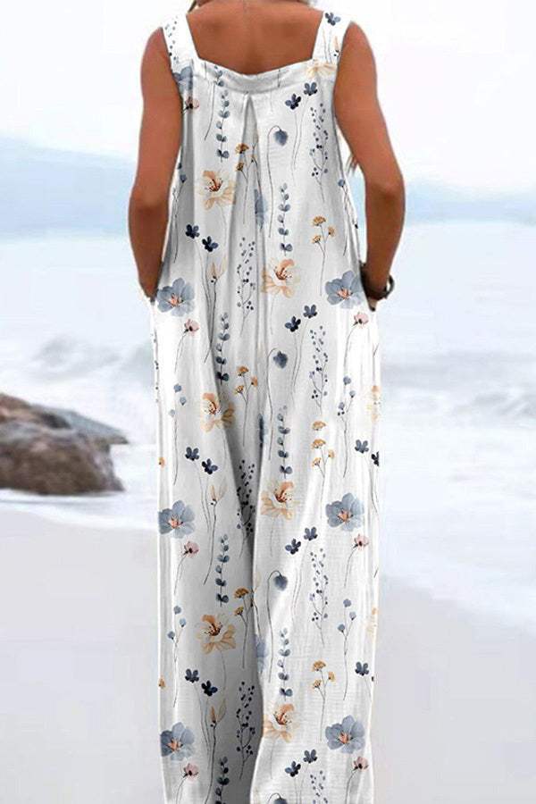 Viktorina - Sleeveless Jumpsuit With Side Pockets