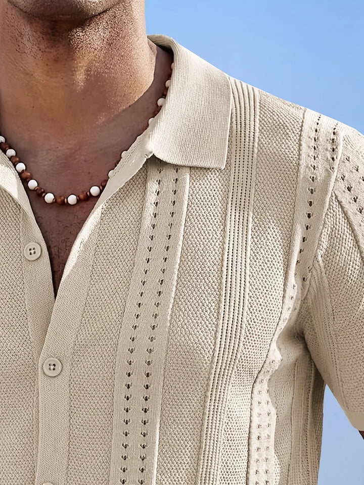 Semyon - Fashionable Intricate Pattern Knitted Shirt