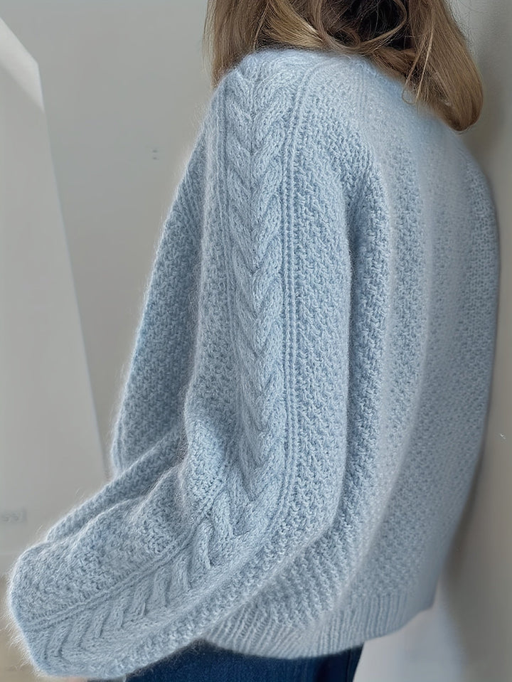 Dwina -  Cable Knitted Cardigan With Button