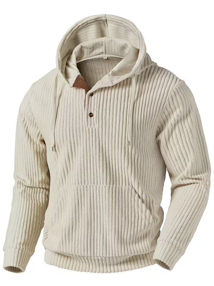 Colman - Elegant Textured Hooded Sweatshirt
