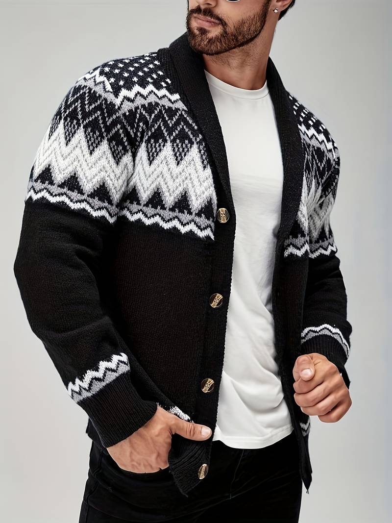 Elroy - Casual Geometric Pattern Sweater