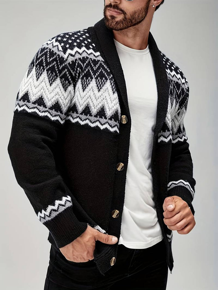 Elroy - Casual Geometric Pattern Sweater