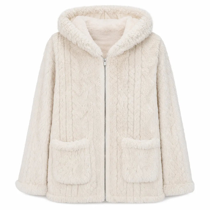 Kalisilova - Casual Plush Hooded Cardigan