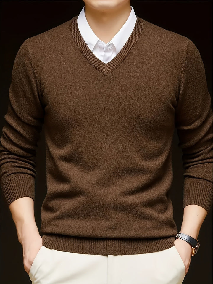 Viterax - Cross Border V-Neck Knitted Sweater