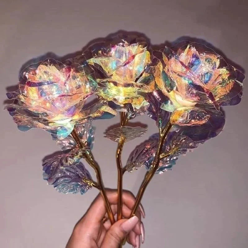 GlowPetal - Colorful Crystal Rose