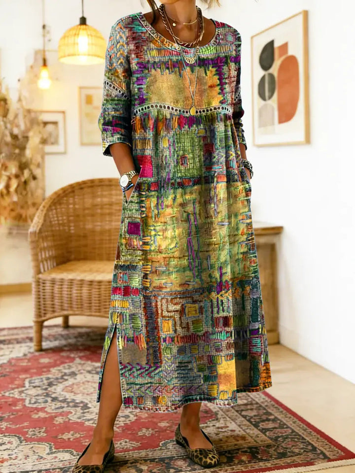 Nihada - Artistic Flared Midi Dress