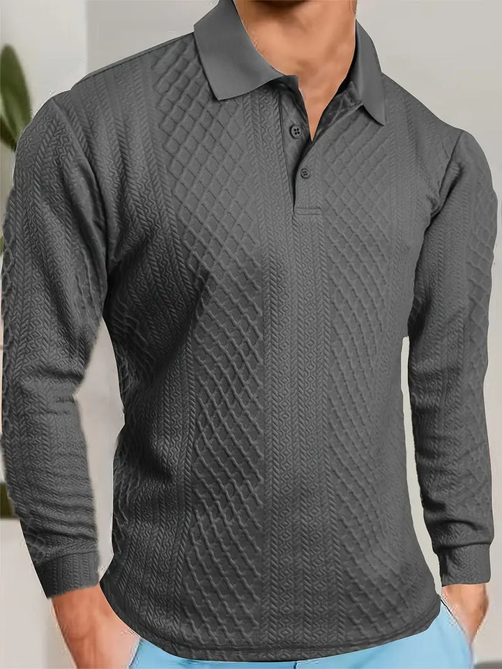 Benoit - Lior Textured T-shirt With Jacquard Collar