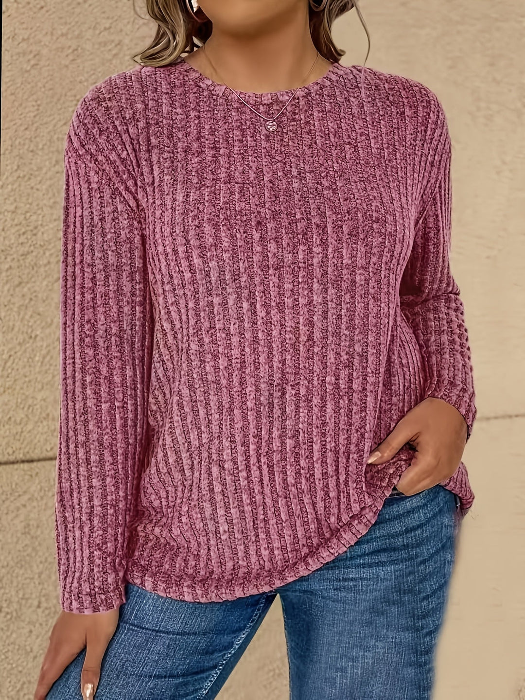 Katiya - Casual Loose Long Sleeve Sweater