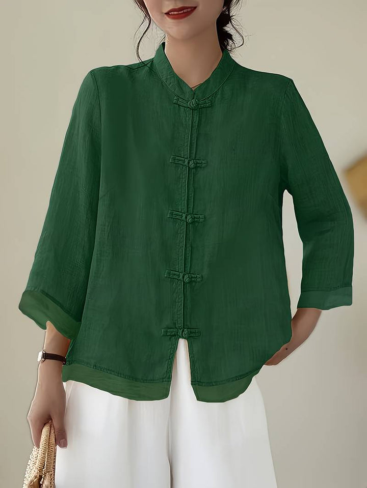 Sigal - Vintage Loose Fitting Shirt With Patchwork Design