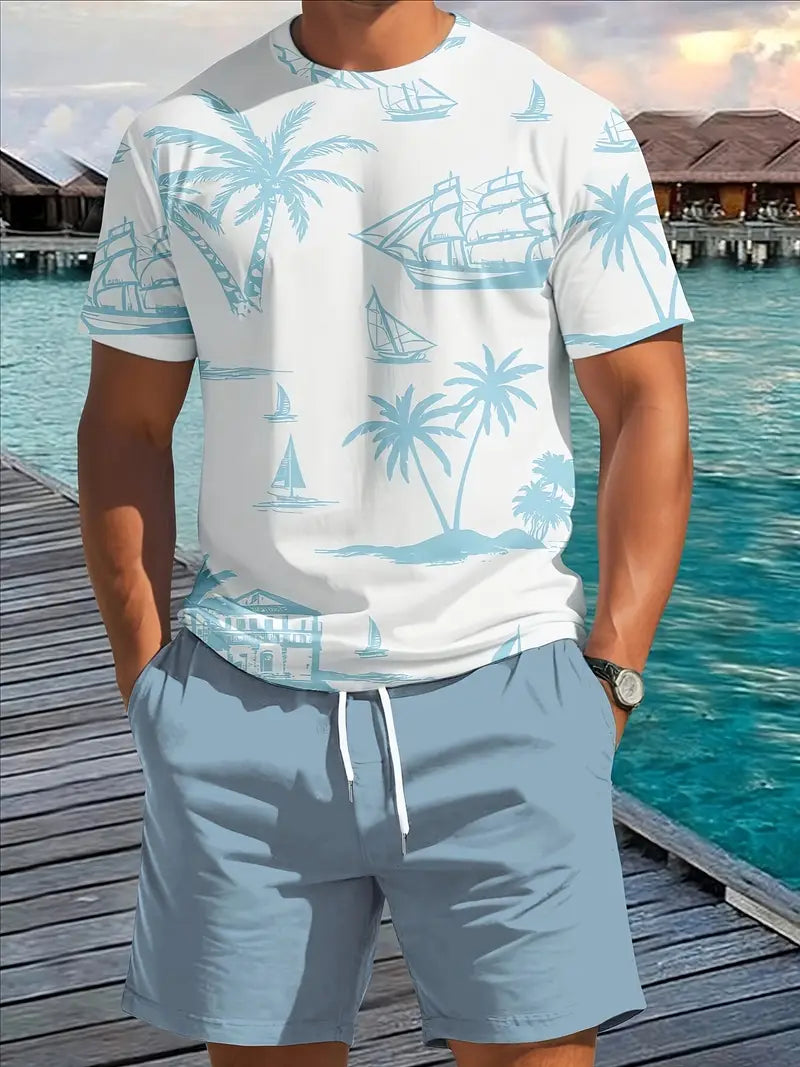 Barea - Elegant Summer Two Piece Printed Set