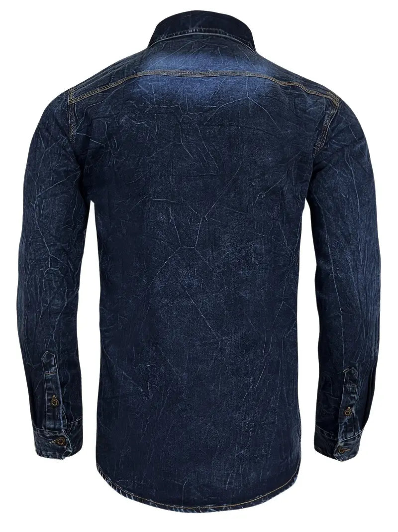 Angelo - Denim Shirt with Front Button Pockets
