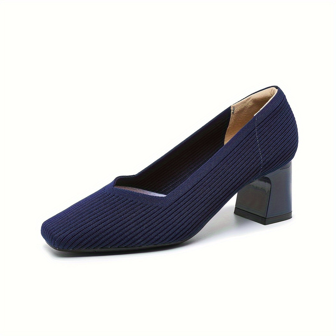 Joleen - Stylish Chunky Heel Pumps