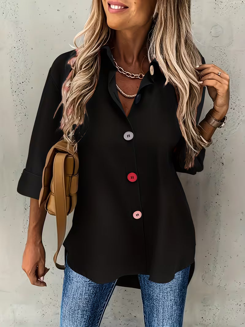 Fausta - Single Breasted Long Sleeve Shirt