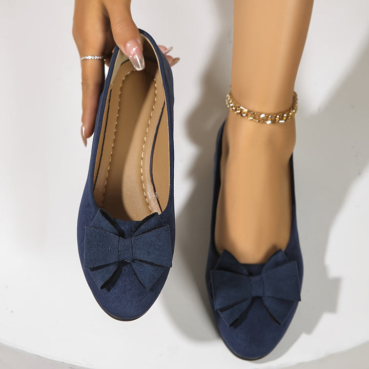Camiiana - Breathable Non-slip Loafers With Bowtie