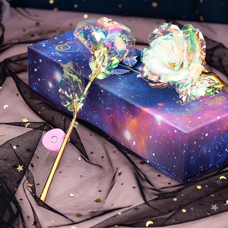 GlowPetal - Colorful Crystal Rose