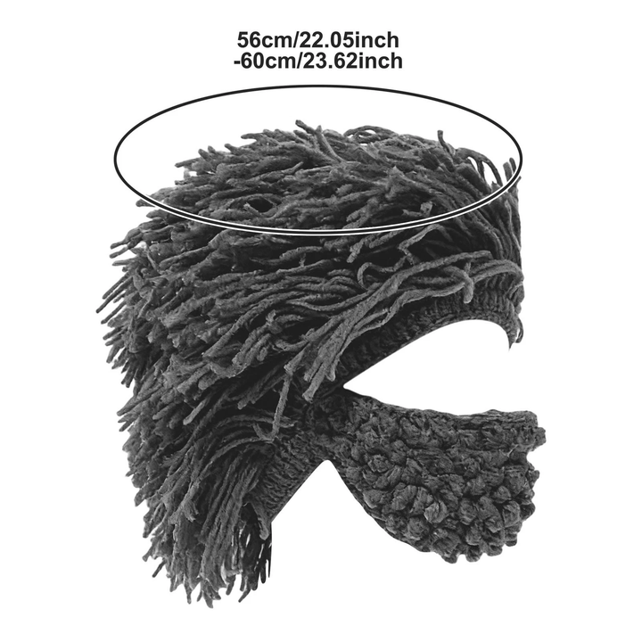 Grantley - Punk Style Beanie with Attached Straight Hair Wig