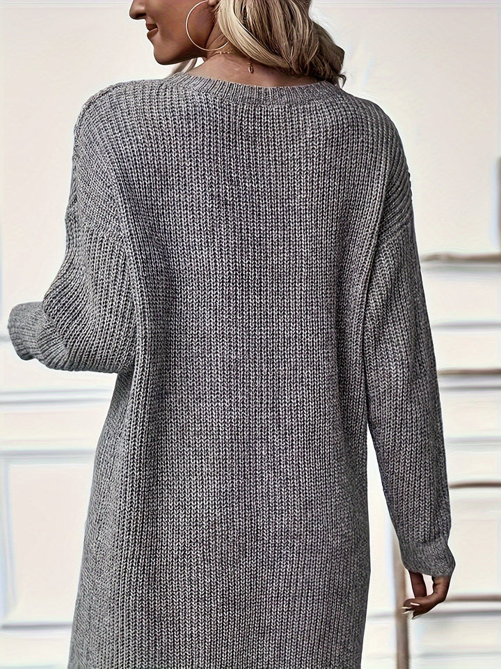 Camora - Stylish Round Neck Knitted Dress