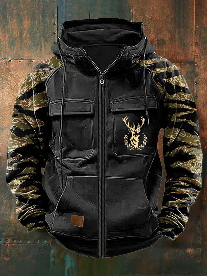 Jernard - Multi-Pocket Zip-Up Hoodie