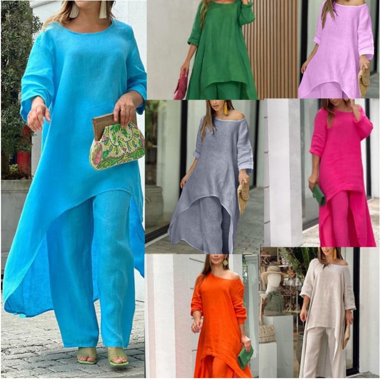 Liselotte - Fashionable Linen Casual Dress