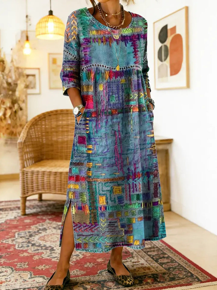 Nihada - Artistic Flared Midi Dress