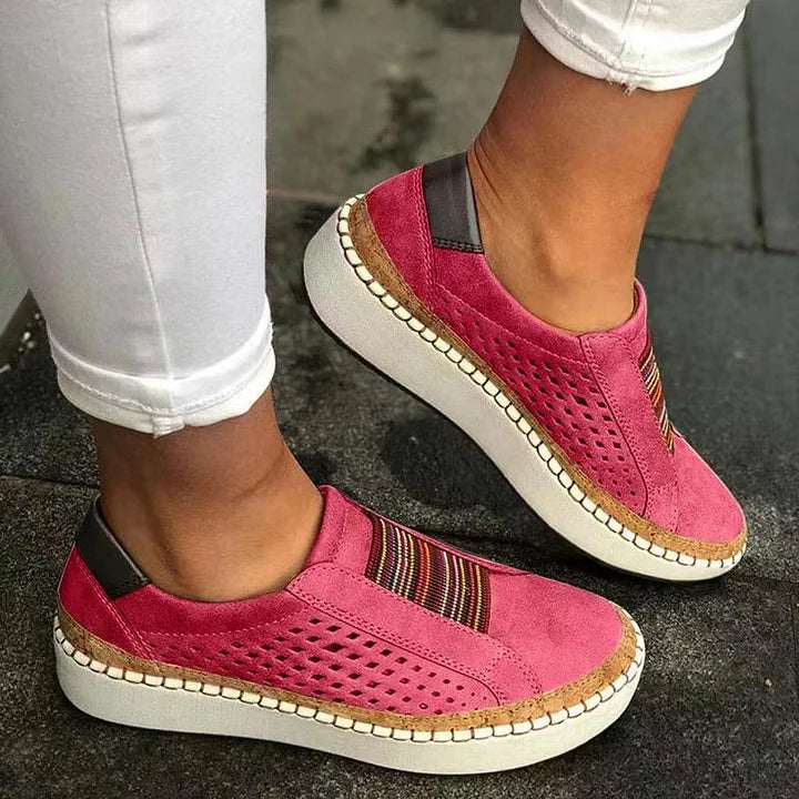 Emelina - Vintage Denim Slip On Orthopedic Shoes