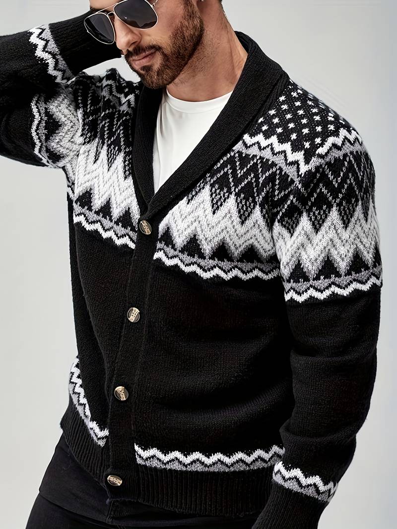 Elroy - Casual Geometric Pattern Sweater
