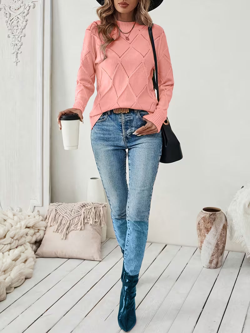 Sireanicia - Round Neck Knitted Sweater