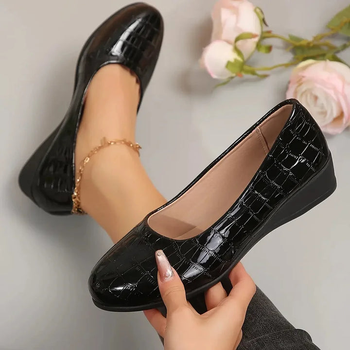 Zatia - Breathable Leather Wedge Shoes