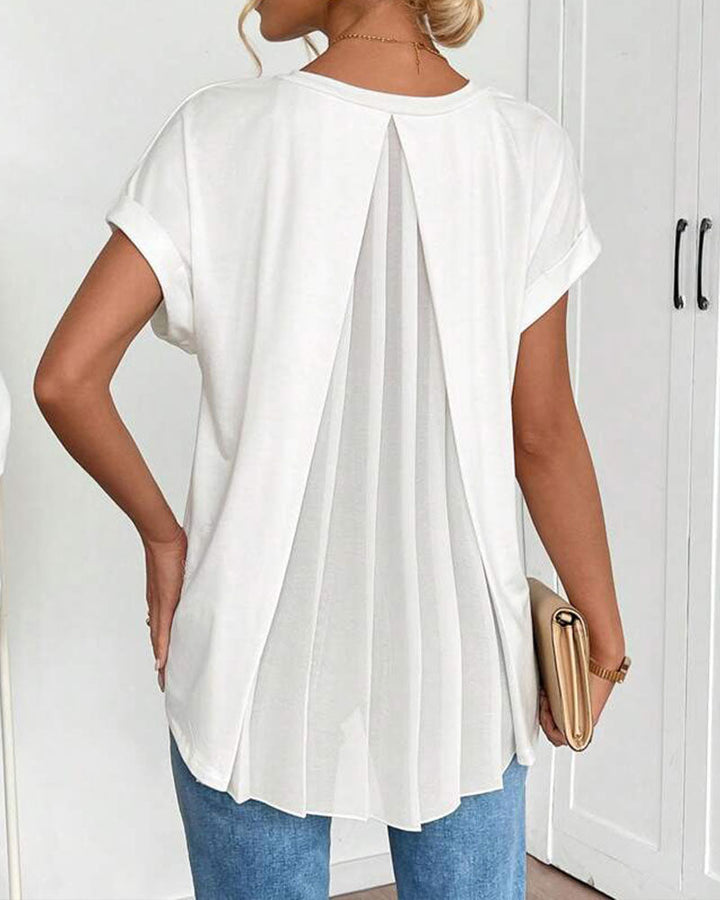 Enya - Short Sleeve T-Shirt with Plated Back