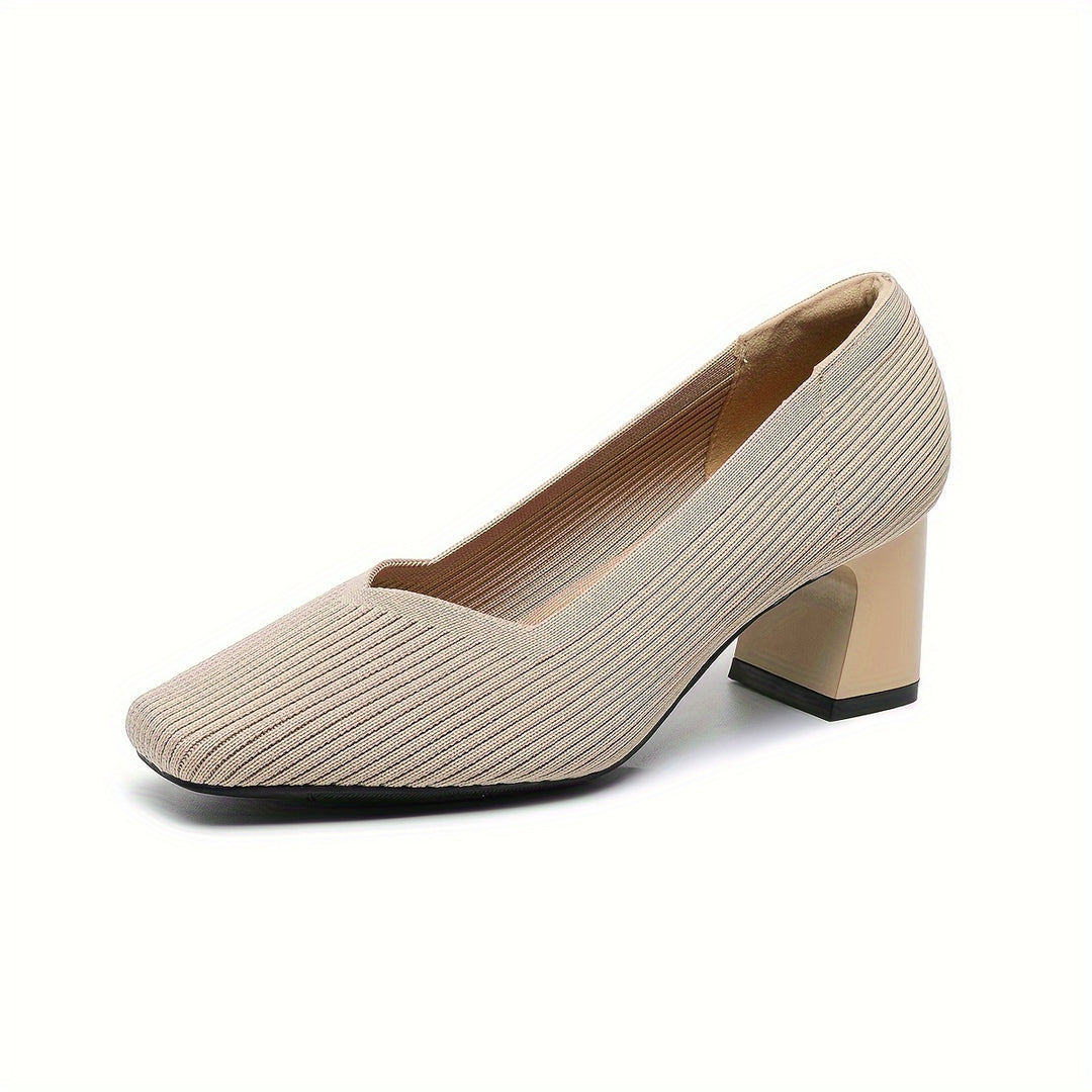 Joleen - Stylish Chunky Heel Pumps