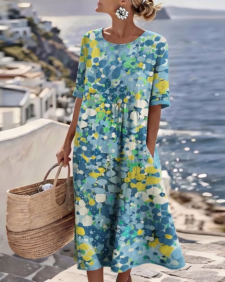 Sivena - Elegant Loose Printed Dress