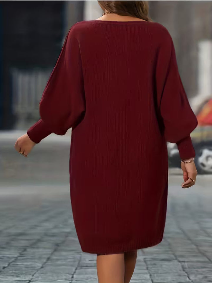 Enkeleida - Rhombus Geometric Pattern Winter Dress