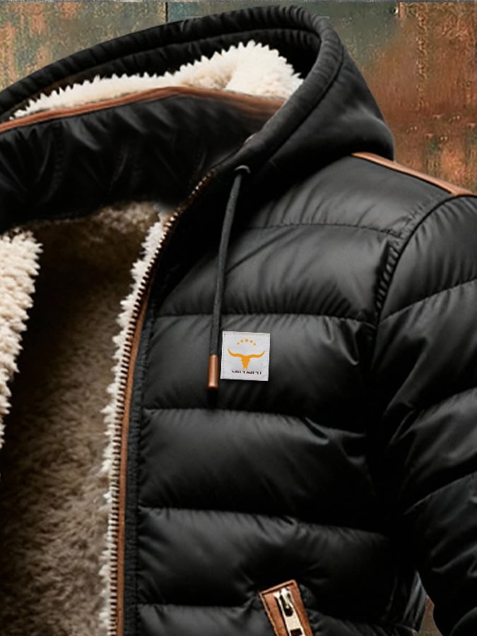Mikhail - Quilted Hooded Jacket With Zipper