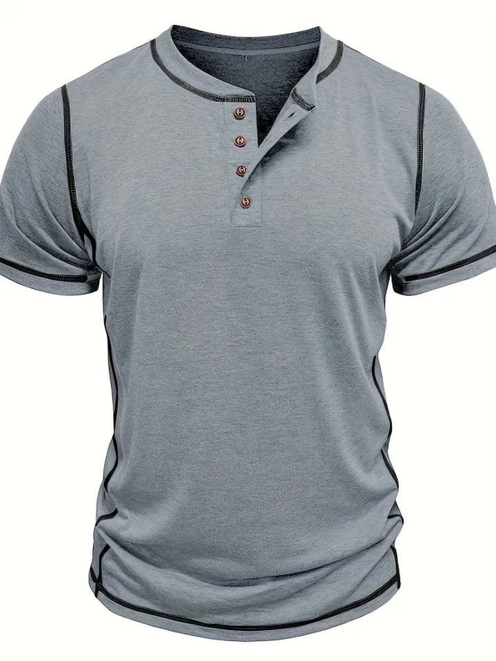 Orazio - Short Sleeve T Shirt With Button