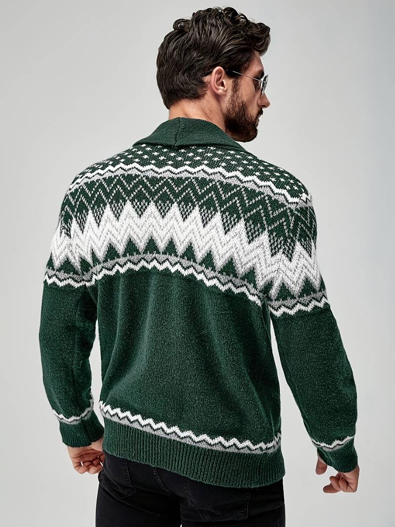 Elroy - Casual Geometric Pattern Sweater