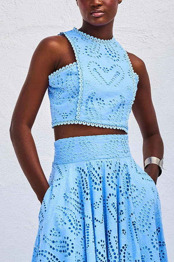 Rosanna - Sleeveless Two-Piece Lace Set