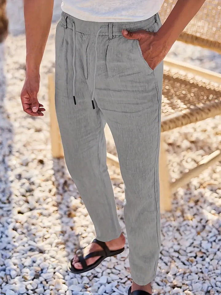 Nichols - Linen Loose Fit Drawstring Pant