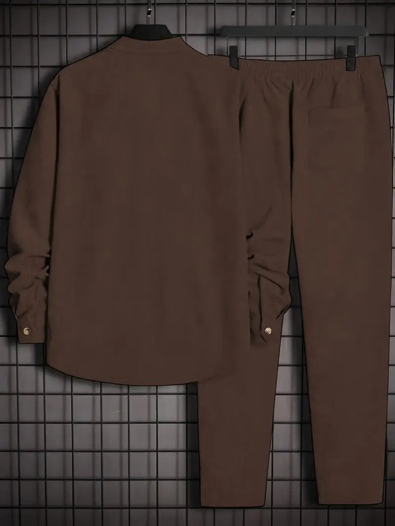 Podolak - Autumn And Winter Long Sleeved Shirt With Loose Trousers