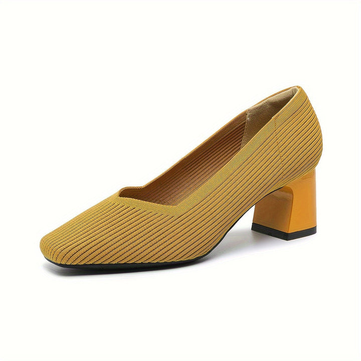 Joleen - Stylish Chunky Heel Pumps